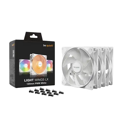 be quiet! LIGHT WINGS LX 120mm PWM 3-Pack White Carcasa del ordenador Ventilador 1