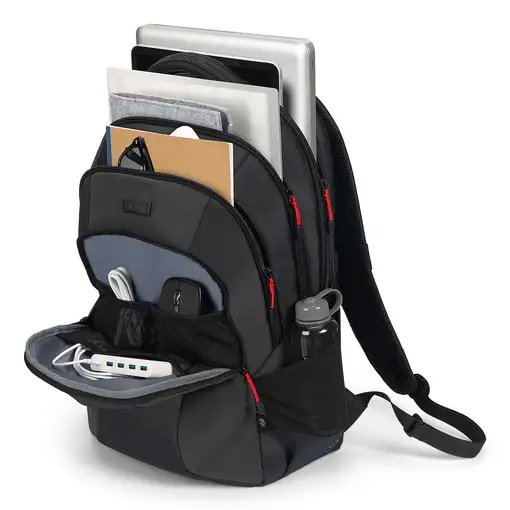 DICOTA D32119-RPET mochila Mochila informal Negro, Rojo Poliéster, Tereftalato de