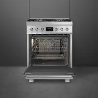 Smeg Symphony C6GMX2 cocina Cocina independiente Eléctrico Encimera de gas Acero i