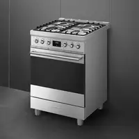 Smeg Symphony C6GMX2 cocina Cocina independiente Eléctrico Encimera de gas Acero i