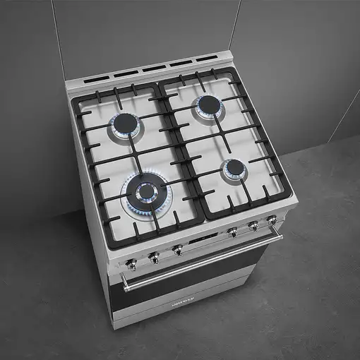 Smeg Symphony C6GMX2 cocina Cocina independiente Eléctrico Encimera de gas Acero i