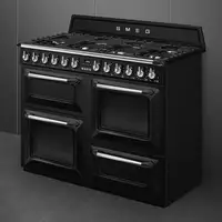 Smeg TR4110BL1 cocina Cocina independiente Eléctrico Encimera de gas Negro