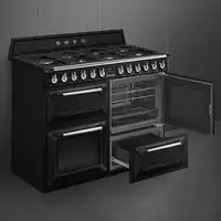 Smeg TR4110BL1 cocina Cocina independiente Eléctrico Encimera de gas Negro
