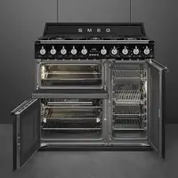 Smeg TR93BL cocina Cocina independiente Eléctrico Encimera de gas Negro