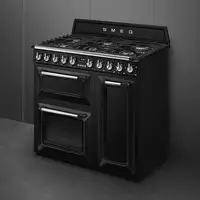 Smeg TR93BL cocina Cocina independiente Eléctrico Encimera de gas Negro