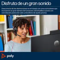 POLY Auriculares Blackwire 5220 estéreo USB-C + conector de 3,5 mm + adaptador USB