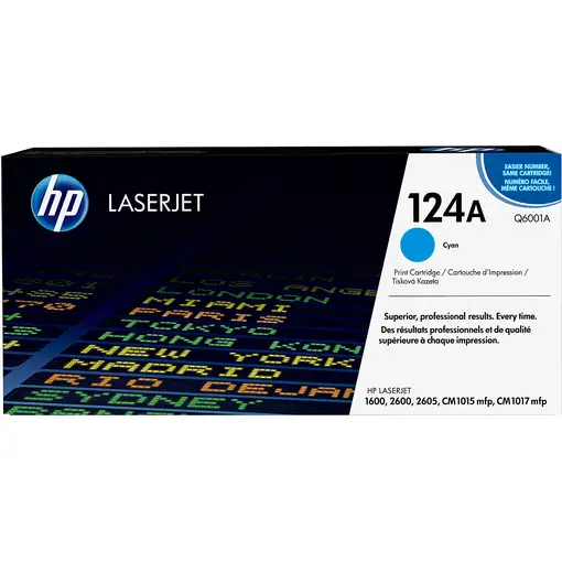 HP Cartucho de tóner original LaserJet 124A cian
