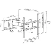 Equip 650316 Soporte de pared articulado para TV de 37"-70