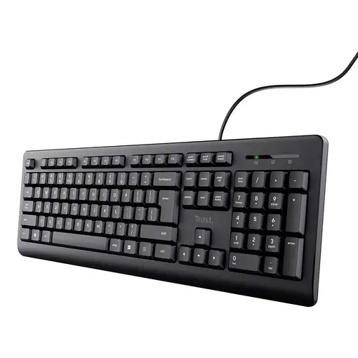 Trust 24639 teclado Oficina USB No Inglés de EE. UU. Negro