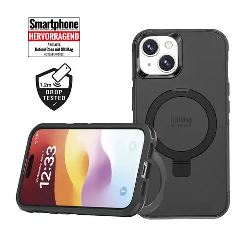4smarts Defend Case funda para teléfono móvil 17 cm (6.7'') Carcasa rígida Negro