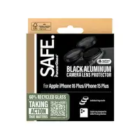 PanzerGlass SAFE. by ® Camera Lens Protector Black iPhone 16 | 16 Plus Protector d