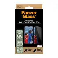 PanzerGlass ® Privacy Screen Protector iPhone 16 Plus | 15 Plus | Ultra-Wide Fit P