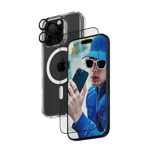 PanzerGlass ® 3-in-1 Protection Bundle iPhone 16 Pro Protector de pantalla Apple 1