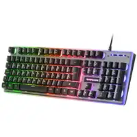 Mars Gaming MK220FR, Teclado Gaming H-Mech, FRGB Rainbow y Halo, Antighosting, Idi