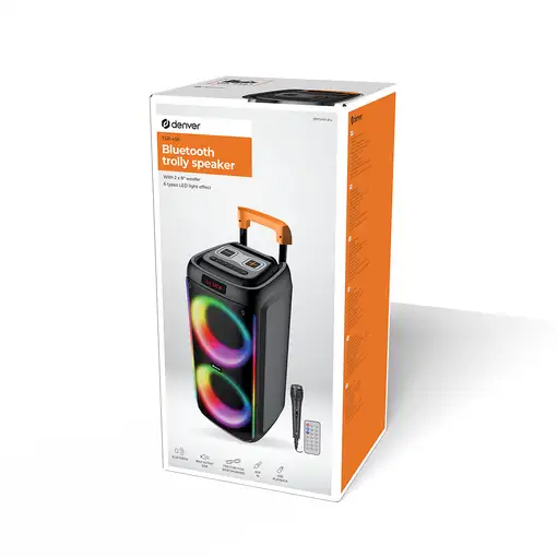 Denver TSP-456 Altavoz para fiestas Negro 60 W