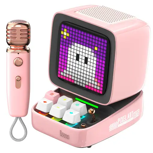 Divoom Ditoo-Mic Mini Altavoz monofónico portátil Rosa 15 W