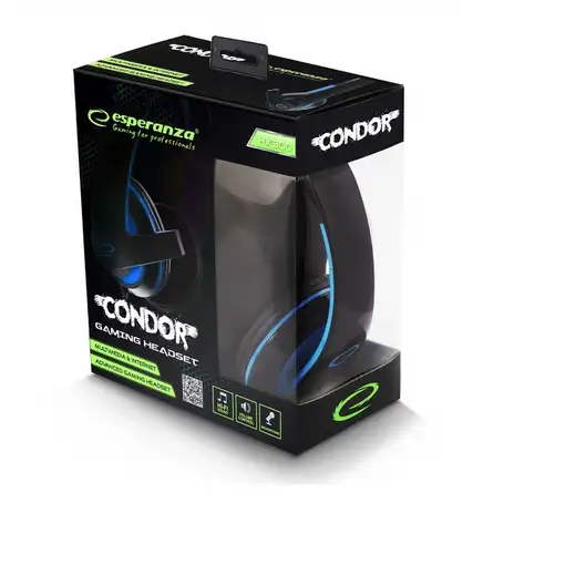 Esperanza EGH300B Auriculares Alámbrico Diadema Juego Negro, Azul