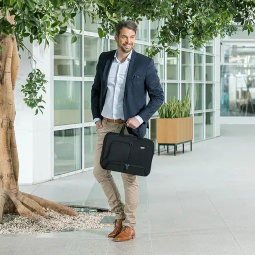 DICOTA Eco Top Traveller PRO 43,9 cm (17.3'') Maletín Toploader Negro