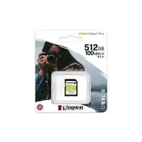 Kingston Technology Tarjeta SDXC Canvas Select Plus 100R C10 UHS-I U3 V30 de 512 G
