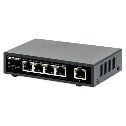 Intellinet Switch PoE+ con 5 puertos Gigabit