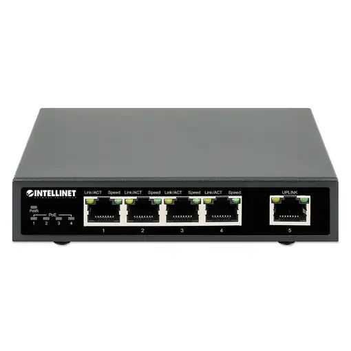 Intellinet Switch PoE+ con 5 puertos Gigabit