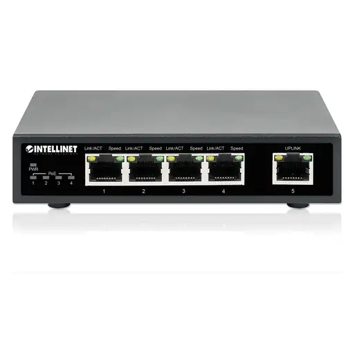 Intellinet Switch PoE+ con 5 puertos Gigabit
