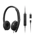 Lenovo 4XD1M45627 auricular y casco Auriculares Alámbrico Diadema USB Tipo C Negro