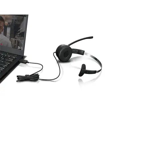 Lenovo 100 Mono Auriculares Alámbrico Diadema Oficina/Centro de llamadas USB tipo