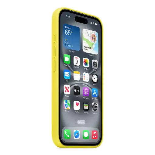 Apple Funda de silicona con MagSafe para el iPhone 16 - Amarillo carambola