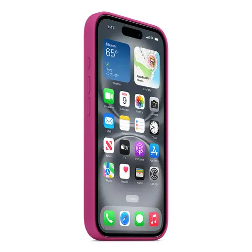 Apple Funda de silicona con MagSafe para el iPhone 16 - Fucsia