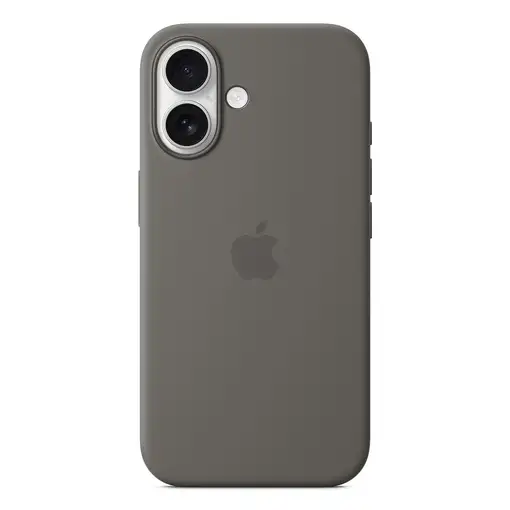 Apple Funda de silicona con MagSafe para el iPhone 16 - Gris piedra