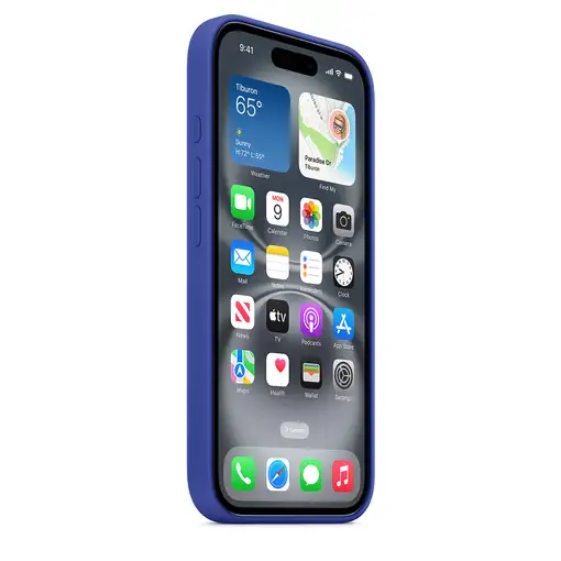 Apple Funda de silicona con MagSafe para el iPhone 16 - Azul ultramar