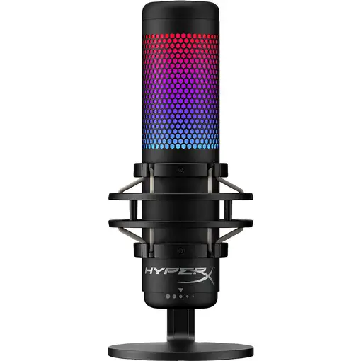 Micrófono USB HyperX QuadCast S (negro-gris) - iluminación RGB