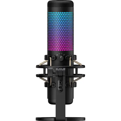 Micrófono USB HyperX QuadCast S (negro-gris) - iluminación RGB