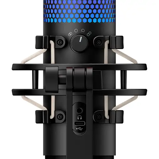 Micrófono USB HyperX QuadCast S (negro-gris) - iluminación RGB