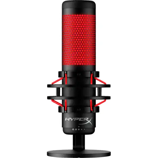 Micrófono USB HyperX QuadCast (negro-rojo) - iluminación roja