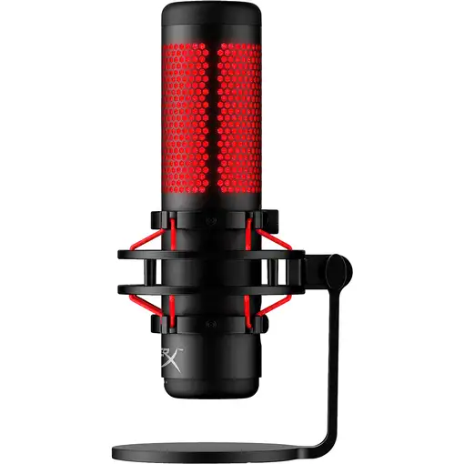Micrófono USB HyperX QuadCast (negro-rojo) - iluminación roja