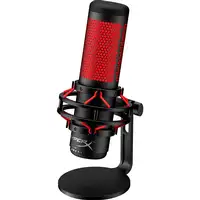 Micrófono USB HyperX QuadCast (negro-rojo) - iluminación roja