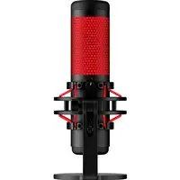Micrófono USB HyperX QuadCast (negro-rojo) - iluminación roja