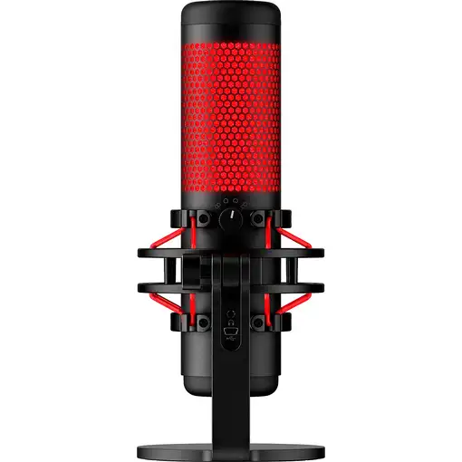 Micrófono USB HyperX QuadCast (negro-rojo) - iluminación roja