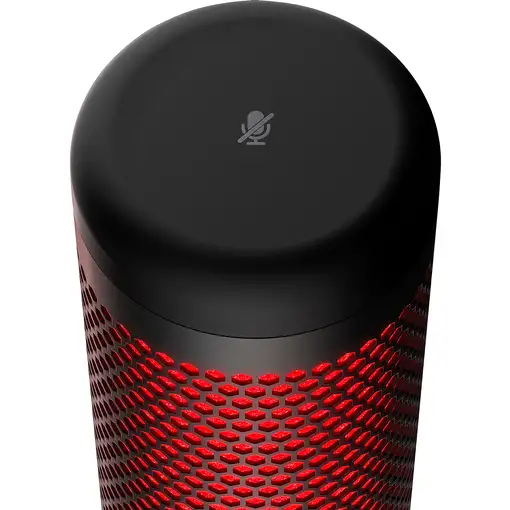 Micrófono USB HyperX QuadCast (negro-rojo) - iluminación roja