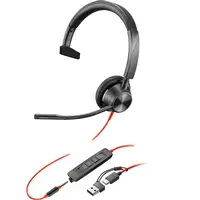POLY Auriculares monoaurales Blackwire 3315 con certificación Microsoft Teams USB-