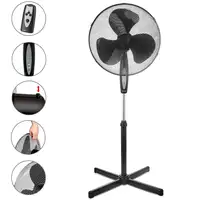 Ventilador Pie Oscilante 40 cm, 3 Velocidades, Mando Distancia, FN122397,  Briebe