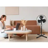Ventilador Pie Oscilante 40 cm, 3 Velocidades, Mando Distancia, FN122397,  Briebe