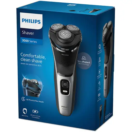 Philips Shaver 3000 Series S3143/00 Afeitadora eléctrica en seco y en mojado