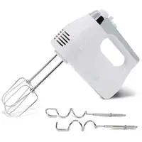Batidora de Varillas Eléctrica  Amasadora 5 Velocidades + Turbo,HM1174WHT, Briebe