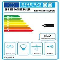 Siemens ED751HQ26E hobs Negro Integrado 71 cm Con placa de inducción 4 zona(s) Cam