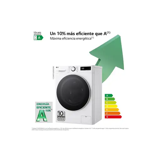 LG F2WR5S08A0W lavadora Carga frontal 8 kg 1200 RPM Blanco