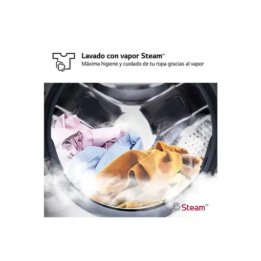 LG F2WR5S08A0W lavadora Carga frontal 8 kg 1200 RPM Blanco