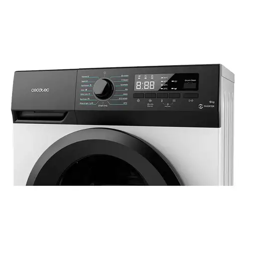 Cecotec 02794 lavadora Carga frontal 9 kg 1400 RPM Negro, Blanco